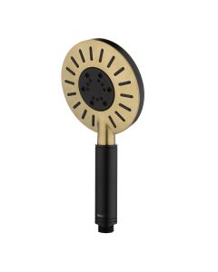 Akcent dusjhode sort/messing