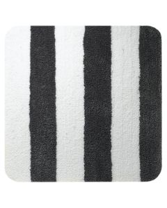 Linje badematte 60x60 grå