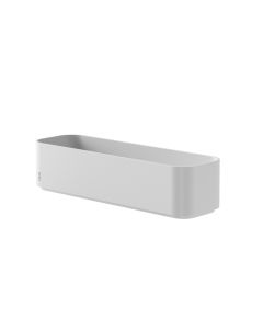 2-Store dusjkurv vegghengt 35cm, matt hvit 