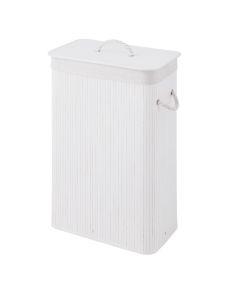 Bamboo skittentøyskurv hvit