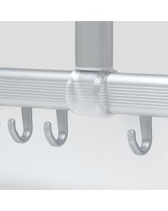Easyroll forhengskinne med kroker, matt aluminium