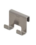 Caddy krok for glassvegg børstet stål