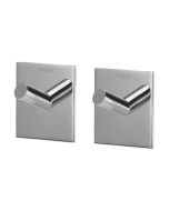 Square enkel krok 2 pk blankpolert stål