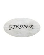 Dørskilt GJESTER matt børstet