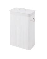 Bamboo skittentøyskurv hvit